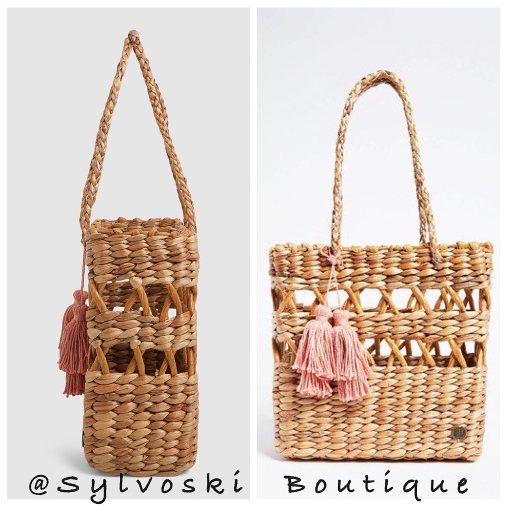 🔥Billabong Wild Heart Beige Woven Handbag NWT - Picture 6 of 8